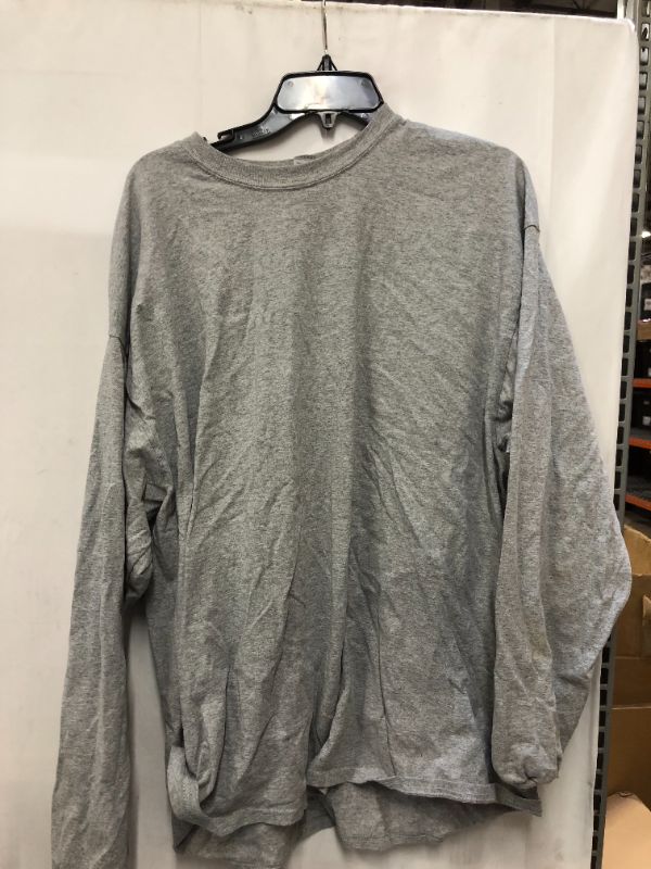 Photo 2 of 2 pack size 2xl grey long sleeve shirts - brand - Gildan 