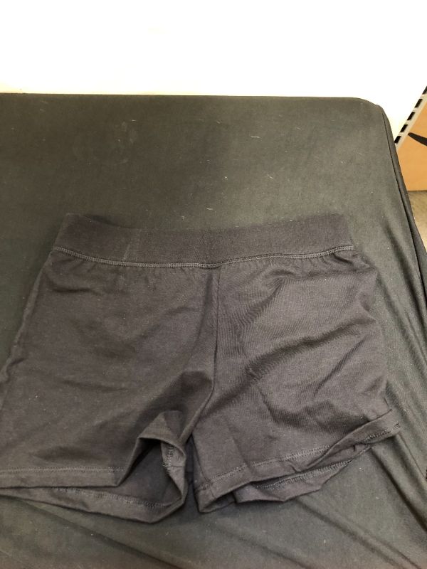 Photo 2 of Girls size large black Hanes shorts 