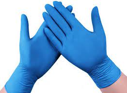 Photo 1 of 100 pcs blue disposable gloves size m 