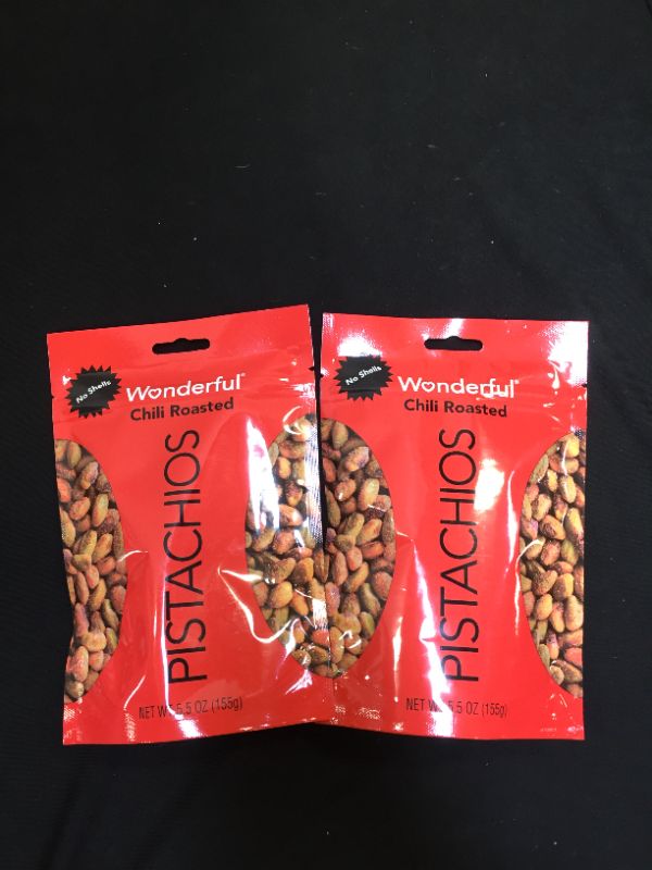 Photo 2 of 
Wonderful Pistachios No Shells Chili Roasted - 5.5oz exp- Jan 05/22 2 pack 