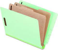 Photo 1 of 10 green storage folders 