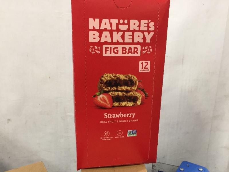 Photo 2 of Nature's Bakery Whole Wheat Fig Bars, Strawberry - 12 pack, 2 oz each  best by 10-26-2021