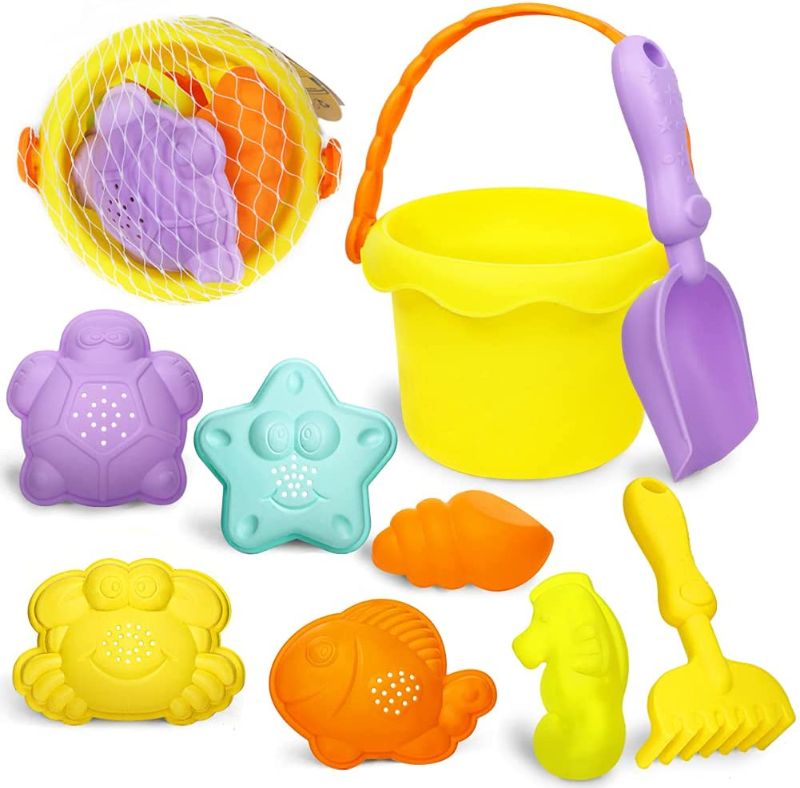 Photo 1 of 3 otter beach toys set, sand bucket molds outdoor 9pcs--fabric sealed