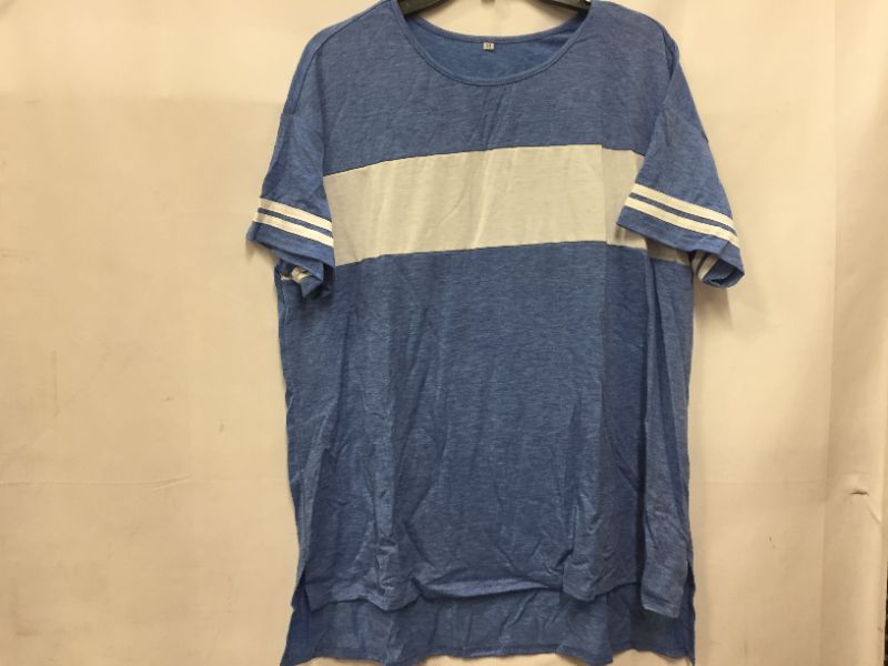 Photo 1 of HDLTE women  shirt casual-short sleeve  blue--size L