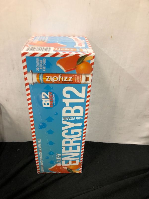 Photo 1 of  Zipfizz Healthy Energy Drink Mix B12 & Multi Vitamins Orange Cream “READ”  eXP-02-2023