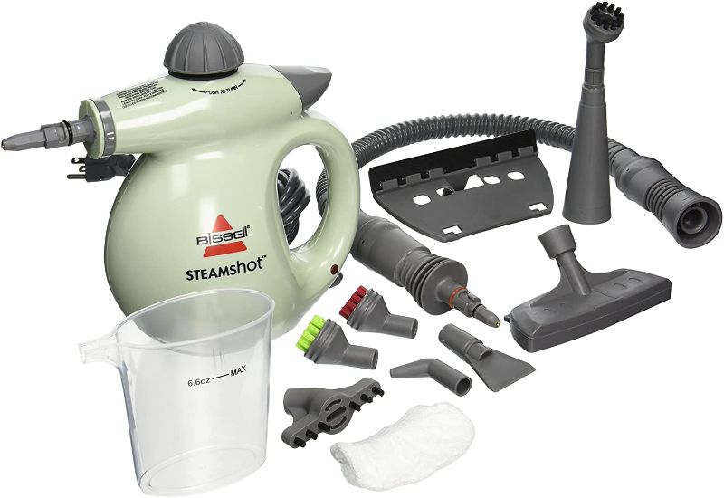 Photo 1 of BISSELL SteamShot Deluxe Hard Surface Steam Cleaner with Natural Sanitization, Multi-Surface Tools Included to Remove Dirt, Grime, Grease, and More, 39N7A
