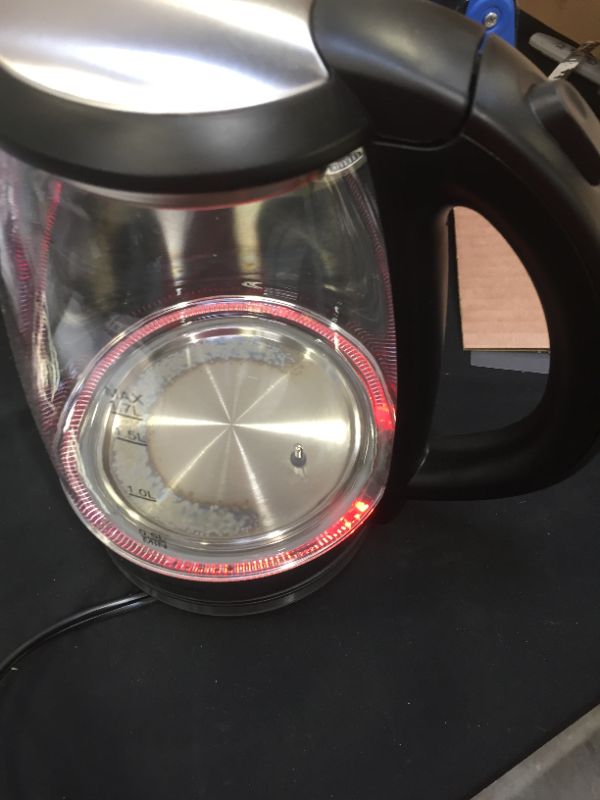 Photo 2 of Electric Kettle Temperature Control Glass Hot Water Boiler with 4 Colors LED Indicator Tea Heater Fast Heating with Keep Warm Function Auto Shut Off and Boil Dry Protection (1.7L)
