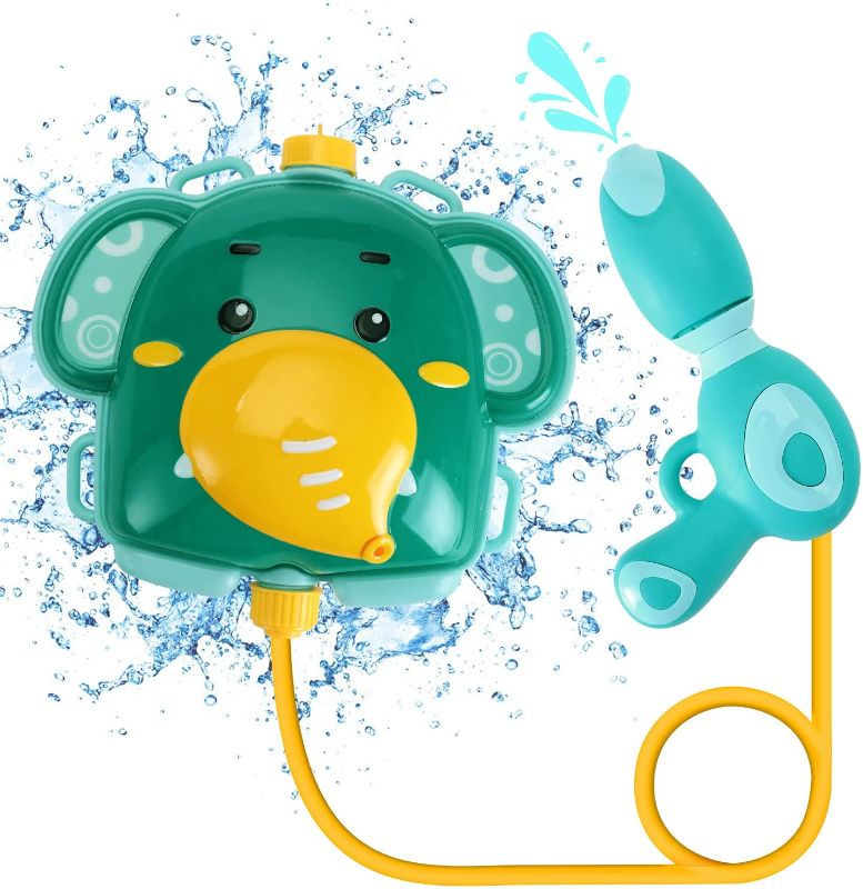 Photo 1 of 
Backpack Water Guns - Squirt Gun Water Toys for Kids in Outdoor Backyard and Summer Swimming Pool (Elephant)