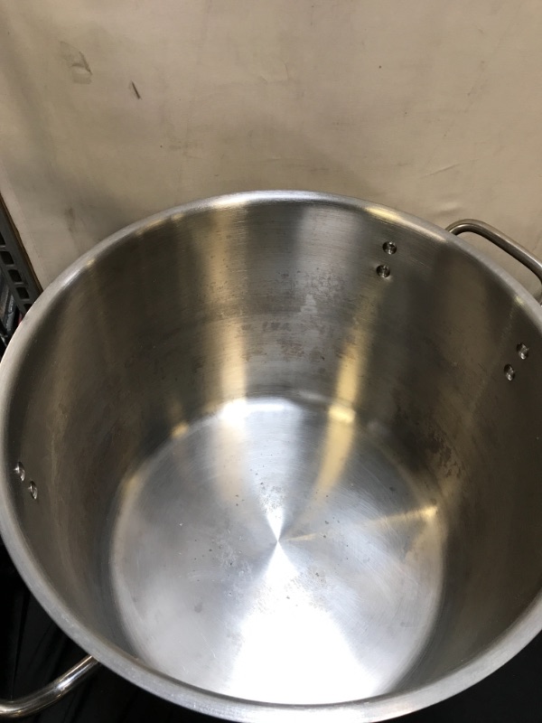 Photo 2 of  Stainless Steel Stock Pot with Lid 
(a bit dirty)