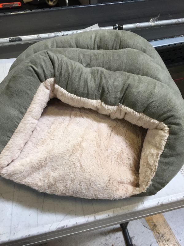 Photo 2 of Ethical Pet Sleep Zone Cuddle Cave Cat & Dog Bed, 22-in, Sage