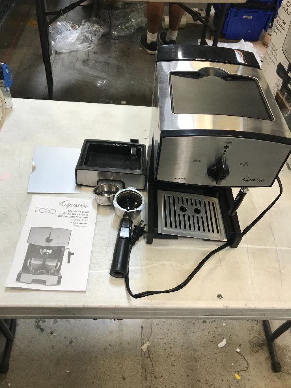 Photo 2 of CAPRESSO 117.05 Black/Silver Dual Drip 42 oz. Espresso Machine