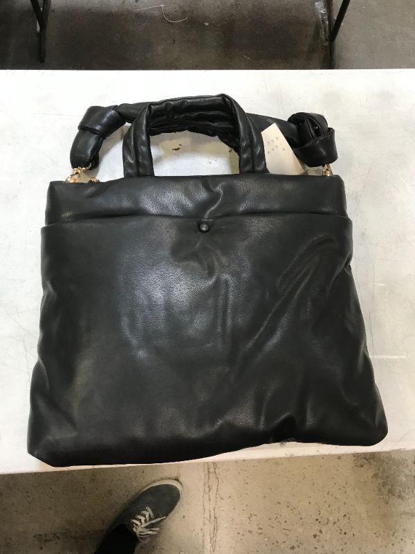 Photo 2 of Soft Puffer Tote Handbag - A New Day Black