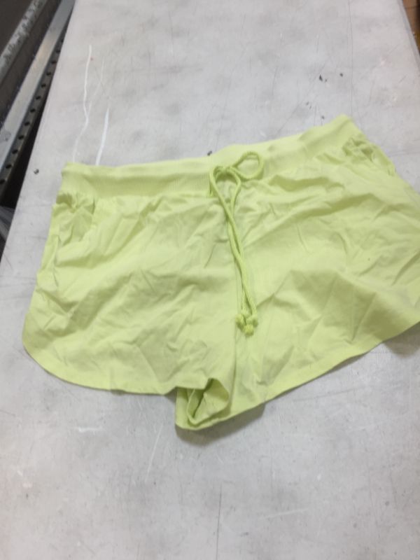 Photo 2 of Colsie Women's Lime Green Lounge Shorts Drawstring SIZE XL