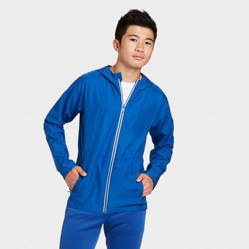 Photo 1 of Boys' Rain Jacket - All in Motion Blue XL