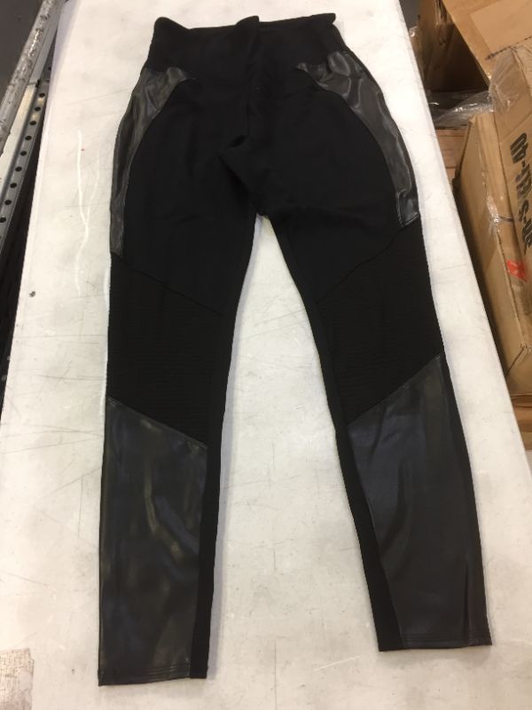 Photo 2 of ASSETS by SPANX Women's Moto Leggings - Black SIZE L