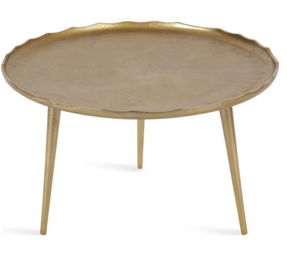 Photo 1 of Alessia Round Coffee Table, Gold 25x25x15
