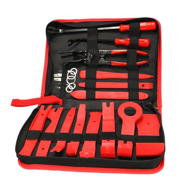 Photo 1 of 19pcs Auto Car Audio Radio Interior Door Panel DIY Plastic Demolition Installation Pry Tool Repair Hand Tools Kit Screwdriver Keys Pliers Remover
