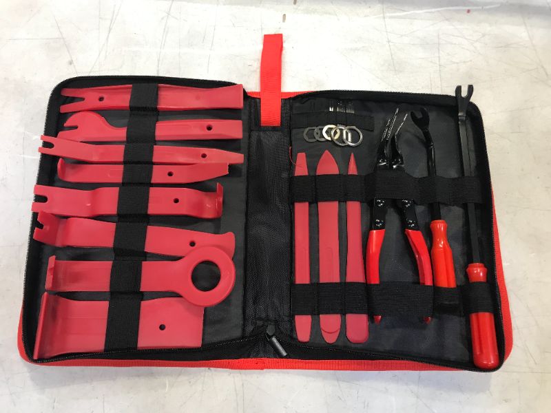 Photo 1 of 19pcs Auto Car Audio Radio Interior Door Panel DIY Plastic Demolition Installation Pry Tool Repair Hand Tools Kit Screwdriver Keys Pliers Remover
