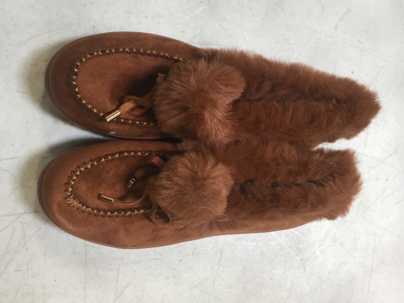 Photo 1 of Brown with fur on rim shoes size 7.5