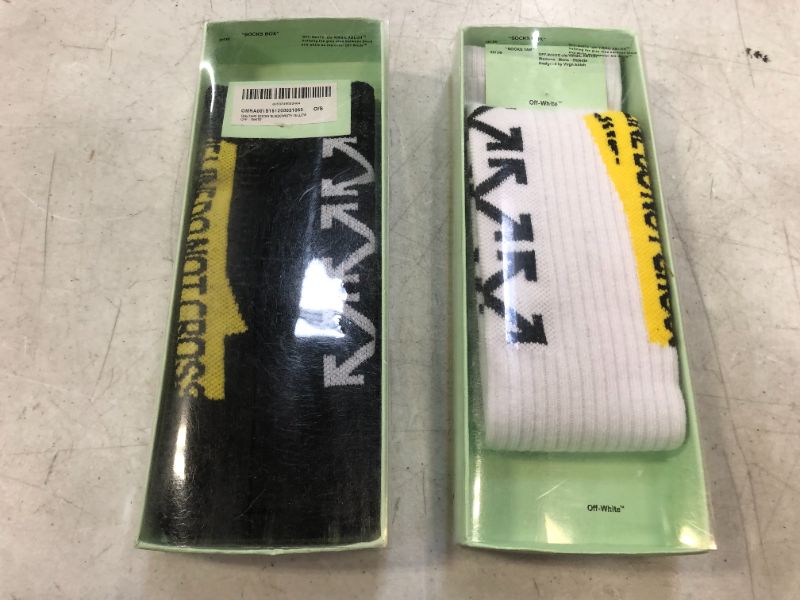 Photo 4 of 2 pair Off-White Fire Tape Socks
