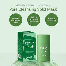 Photo 1 of 2 pack of green mask Super Convenient Mask MENGSIQI Green Tea Oil Control Cleansing Mask Solid Mask with Shrink Pores and Blackhead Smearing Mud Mask Men and Women to Moisturizing and Balancing Oil Mask Stick or Green Film Stick Portable and Simple
