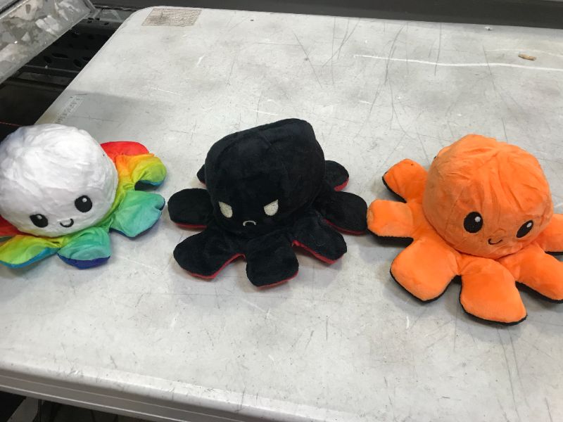 Photo 1 of 3 pack reversible octopus plush