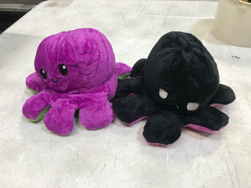 Photo 1 of 2 pack reversible octopus plush