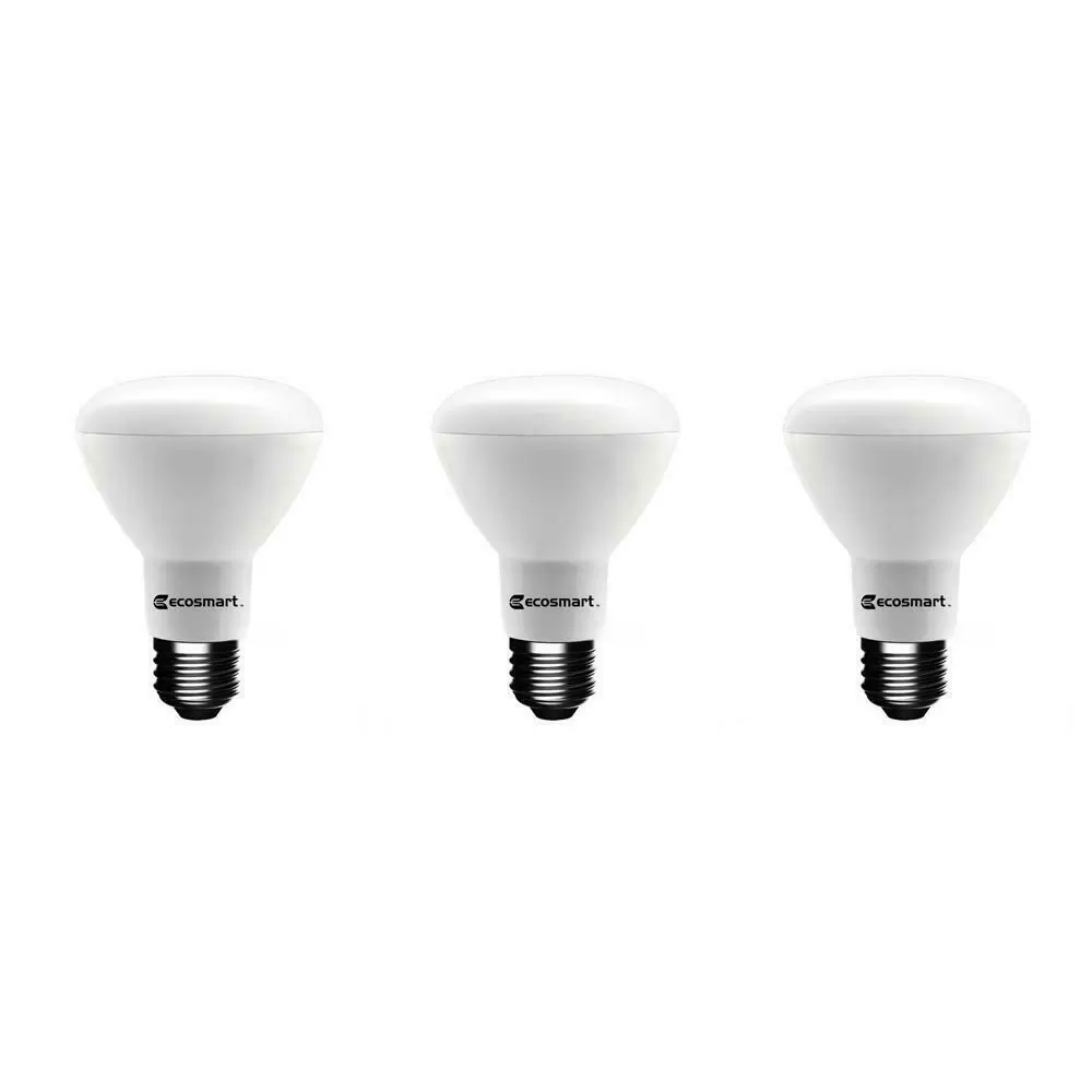 Photo 1 of 3 Pack Ecosmart 75-watt Equiv Br20 Dimmable Led Light Bulb Soft White
