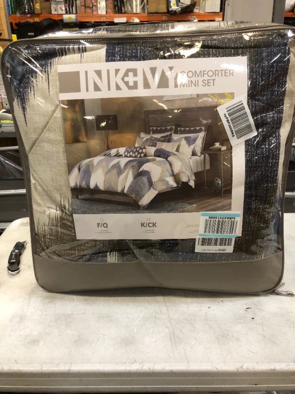 Photo 2 of 3pc King/California King Alpine Cotton Comforter Mini Set Navy