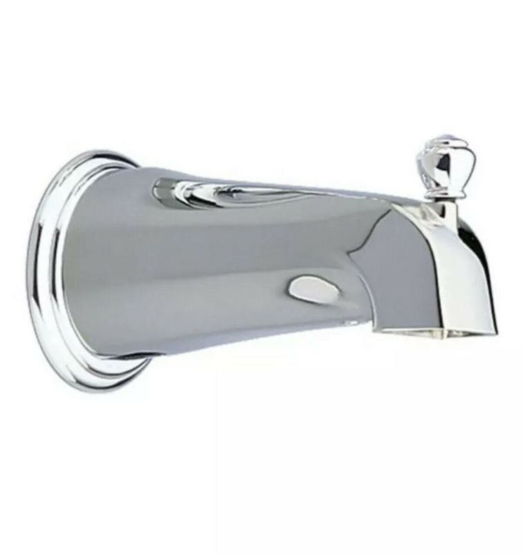 Photo 1 of Bathroom Faucets and Supplies From MOEN. Decorative Metal Diverter Tub Spout in Chrome
