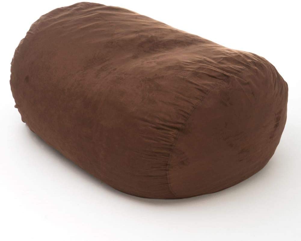 Photo 1 of Christopher Knight Home Haley 6 Ft Faux Suede Microfiber Bean Bag (Brown)
