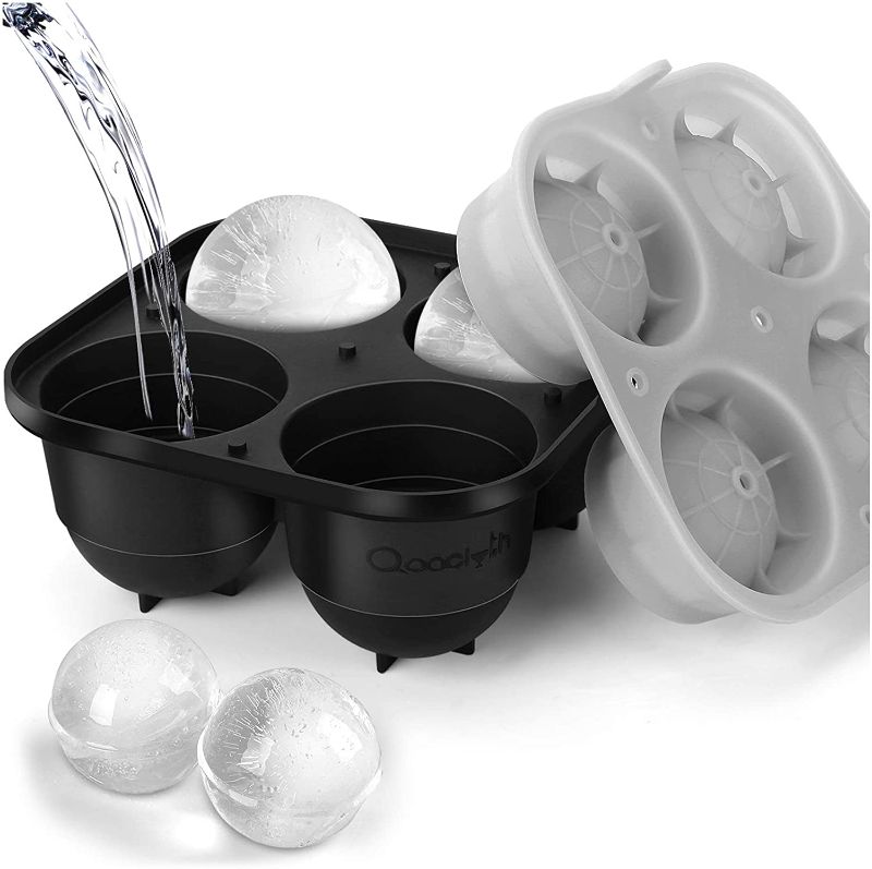 Photo 1 of 
Qodalyth Round Ice Cube Mold - Filled up in Only 1 Min, 2.5 Inch Silicone Ice Ball Maker Mold with Lid, for Making Large Sphere Ice Balls for Whiskey
