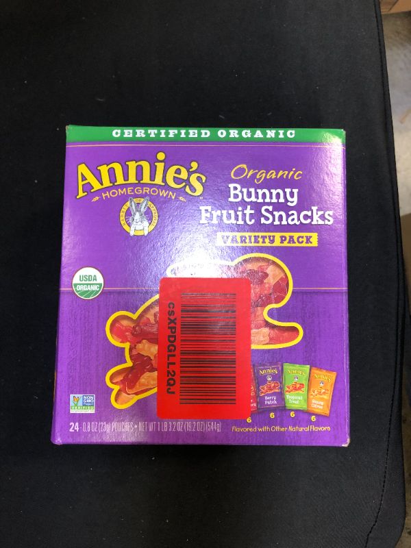Photo 1 of Annie's Organic Bunny Fruit Snacks, Variety Pack, 24 ct, 19.2 oz exp- dec 20-21 