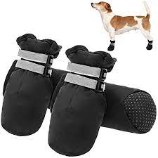 Photo 1 of PUPTECK Dog Boots Non-Slip - Durable Dog Shoes Soft Sole Paw Protector with Reflective Straps for Indoor and Outdoor - Small Medium Large Dogs