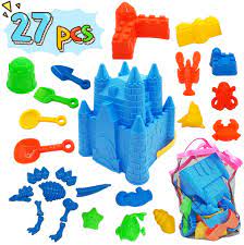 Photo 1 of Beach Sand Toys Set for Kids Toddlers, Sand Castle Mold Toys with Mesh Bag,Beach Castle Building Set, Animal Molds Shovel Rakes Tool Kit Birthday Gift for Boys Girls 3 4 5 6 7 8 9 10 Years Old