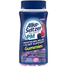 Photo 1 of Alka-Seltzer PM Heartburn Relief + Sleep Support Gummies Mixed Berry, 24 CT exp- 10/2021