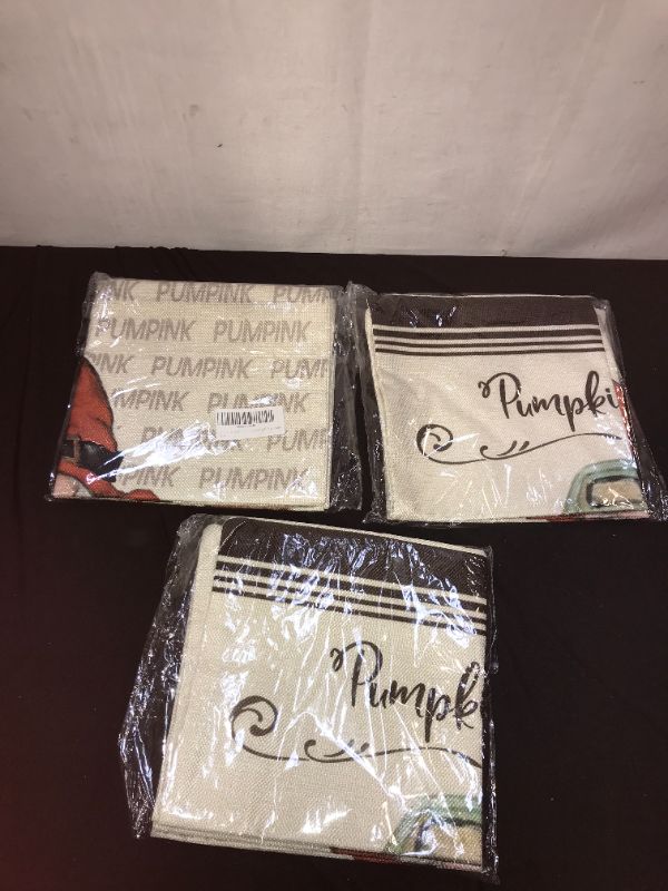Photo 1 of 3 pack of fall pumpkin decor throw pillowcase sets 
