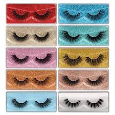 Photo 1 of 3D False Eyelashes 10 Pairs Base Card Natural Thick Eyelashes Cosmetic