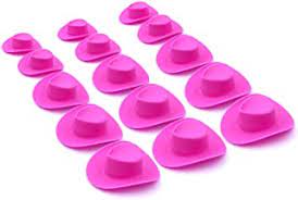 Photo 1 of 2 bags of mini cowgirl/cowboy hats ( plastic ) ( pink and purple ) 