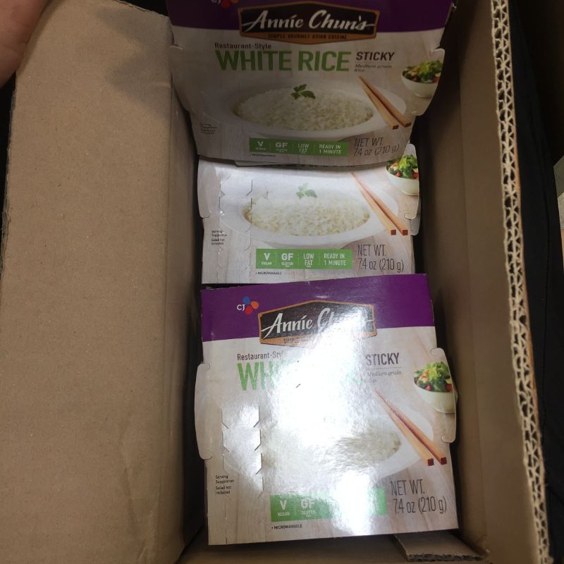 Photo 2 of Annie Chuns Restaurant-Style Medium Grain White Sticky Rice Microwavable Bowl - 7.4oz - 6 pack exp- MAY 25/22