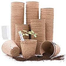 Photo 1 of  Peat Pots, 3.15 " -100 Packs Seed Starting Pots with Drainage Holes, Biodegradable Plant Pots with 10 Plant Labels for Garden Germination, Greenhouse or Nursery