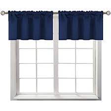 Photo 1 of BGment Rod Pocket Valances for Kitchen- Thermal Insulated Room Darkening Tier Valance Curtain for Dining Room 42 W by 18 L 