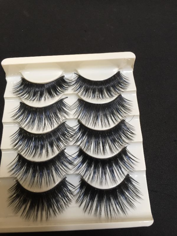 Photo 2 of 10 PC EYELASHES WITH BLUE --8 PACKS 