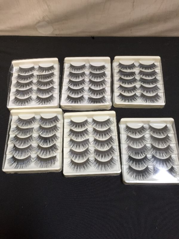 Photo 1 of 10 PCS FALSE EYELASHES WITH BLUE --6 PACKS 