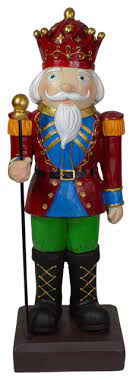 Photo 1 of 22in polystone red and blue nutcracker soldier christmas decoration