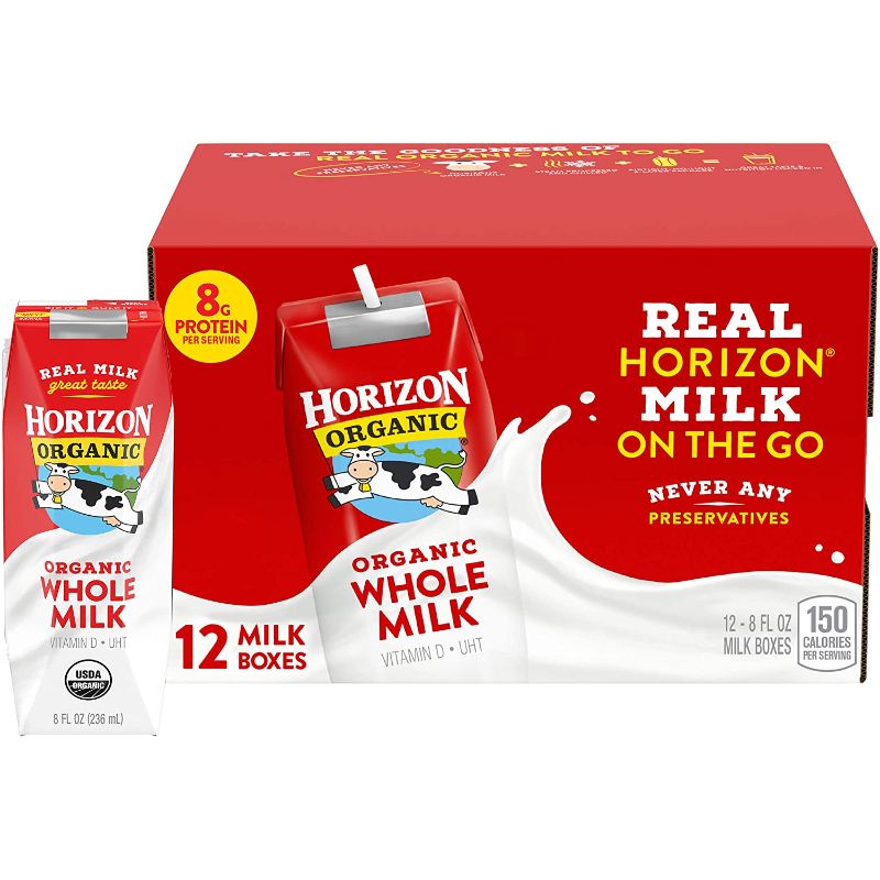 Photo 1 of 
Horizon Organic Whole Milk Single, 8 Fl Oz (Pack of 12)'
exp 01 march 2022