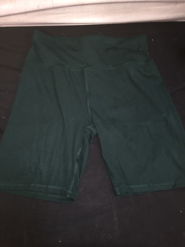 Photo 1 of CHRLEISURE Workout Booty Spandex Shorts for Women, High Waist Soft Yoga Bike Shorts XL green 
