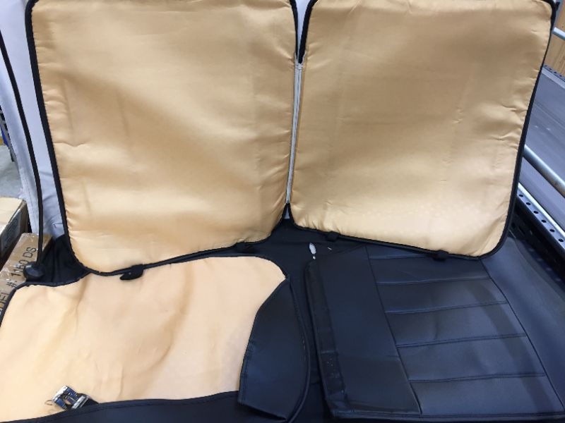 Photo 1 of driver seat passanger seat and 2 back seat Black leather seat covers and mini leather pillows 