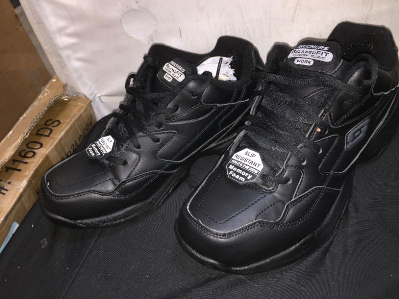 Photo 1 of black work non slip sketchers memory foam size 9 