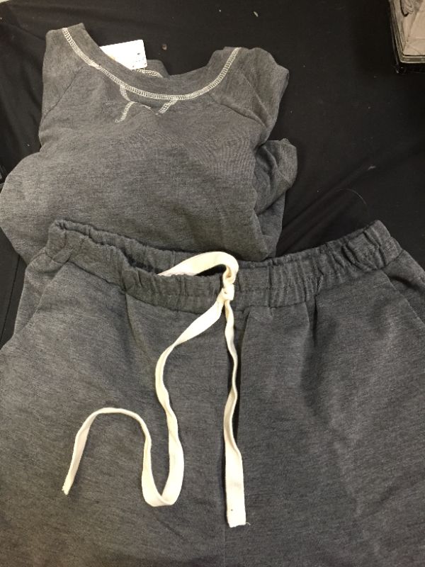 Photo 1 of grey pajama with shorts set size small 